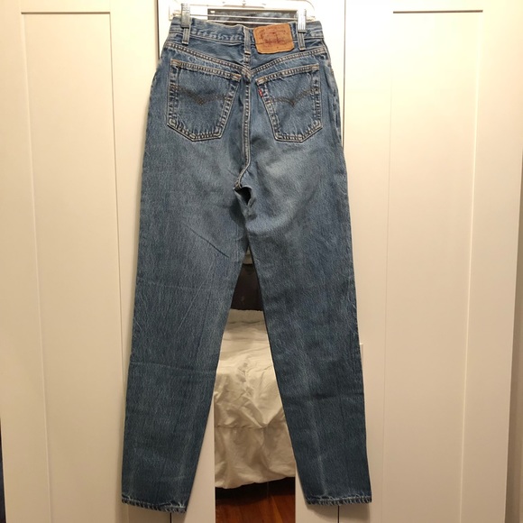 24” Medium Wash High Waisted 501 Levi Jeans - Picture 2 of 6